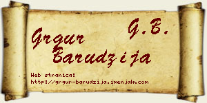 Grgur Barudžija vizit kartica